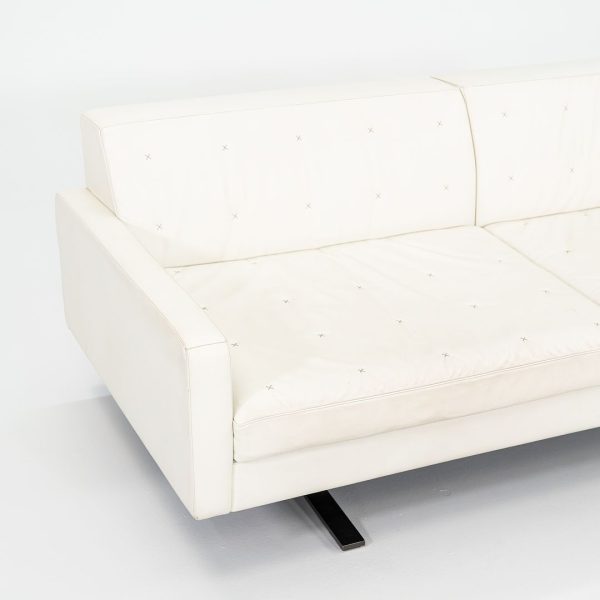 2013 Poltrona Frau Kennedee Two-Seater Sofa by Jean-Marie Massaud in White Leather 2X Available Discount