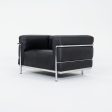 2006 LC3 Fauteuil Grand Confort Lounge Chair, Grand Modele by Le Corbusier, Pierre Jeanneret, Charlotte Perriand for Cassina in Chrome and Black Leather 3x Available on Sale