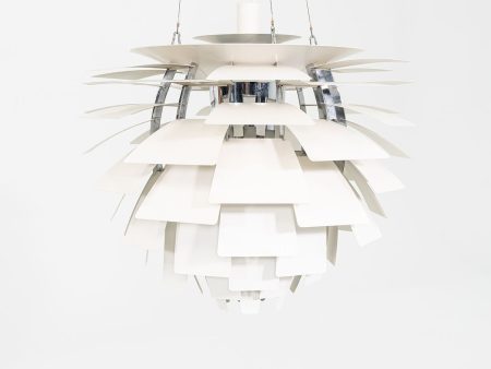 1970s Poul Henningsen for Louis Poulsen Large Artichoke Pendant Lamp in White Online Hot Sale