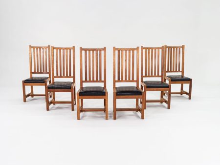 1990 Slatted Mission-Style Dining Chair by Thomas Moser in Solid Cherry Hardwood Sets Available Online Sale