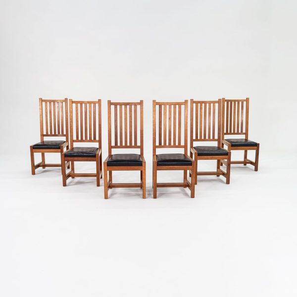 1990 Slatted Mission-Style Dining Chair by Thomas Moser in Solid Cherry Hardwood Sets Available Online Sale