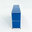 2000s USM Haller Blue C2A Credenza   Cabinet with 2x Pull-out Drawers Online