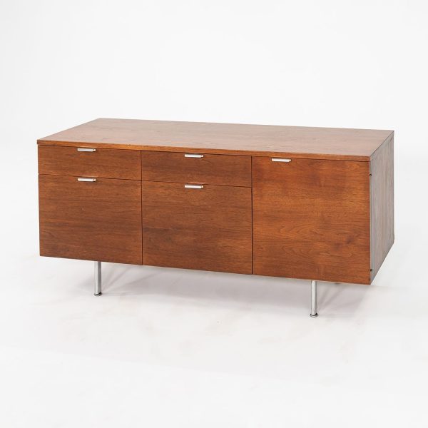 C. 1961 George Nelson for Herman Miller 55 inch Walnut Credenza Cabinet Hot on Sale