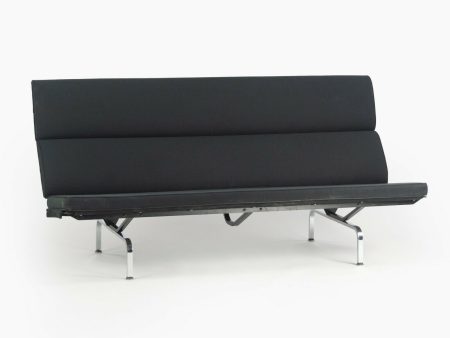 2006 Herman Miller by Ray and Charles Eames Sofa Compact Black Fabric Upholstery Online now