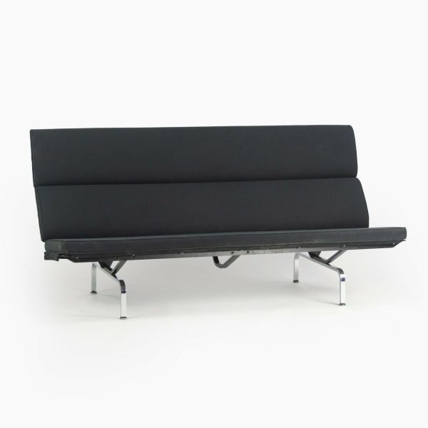 2006 Herman Miller by Ray and Charles Eames Sofa Compact Black Fabric Upholstery Online now