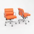 2010s Herman Miller Eames Soft Pad Management Desk Chair in Orange Leather 1x Available For Sale