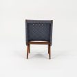 2000s Risom Lounge Chair, Model 654LC by Jens Risom for Knoll Walnut, Cotton, Vinyl, Rubber Discount