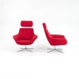 2013 Bob Swivel Chairs by Pearson Lloyd for Coalesse in Red Fabric 2x Available Online Sale