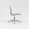 2010s Aluminum Group Armless Side Chair by Ray and Charles Eames for Herman Miller in Blue Grey Leather Online Hot Sale