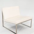 2006 B.2 Armless Lounge Chair by Fabien Baron for Bernhardt Design in White Leather 4x Available Online Hot Sale