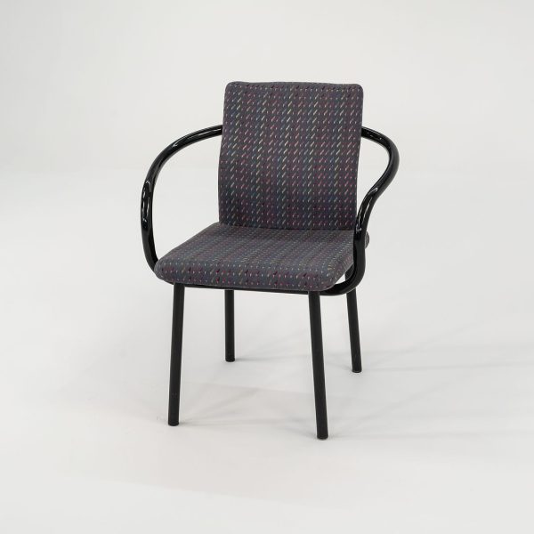 1986 Pair of Mandarin Chair by Ettore Sottsass for Knoll in Patterned Fabric Discount