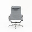 2010s Aluminum Group Lounge Chair, model EA124 by Ray and Charles Eames for Herman Miller in Grey Leather Fashion