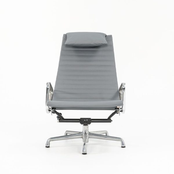 2010s Aluminum Group Lounge Chair, model EA124 by Ray and Charles Eames for Herman Miller in Grey Leather Fashion