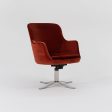 2009 Alpha High Back Bucket Chair by Nicos Zographos for Zographos Designs in Red Velvet 4x Available For Sale