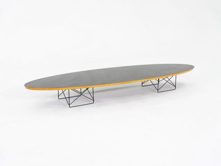 C. 1950s Herman Miller Eames ETR Surfboard Coffee Table in Black Laminate Online Sale