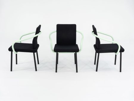 1990s Mandarin Chair by Ettore Sottsass for Knoll with Fabric Upholstery 3x Available Online Hot Sale