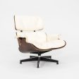 1964 Herman Miller Eames Lounge Chair and Ottoman in Rosewood and White Leather 670 671 Online now