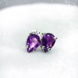 Amethyst Sterling Silver Stud Earrings on Sale