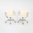 2007 Herman Miller Eames Aluminum Group Management Desk Chair in Ivory Leather 8x Available Online