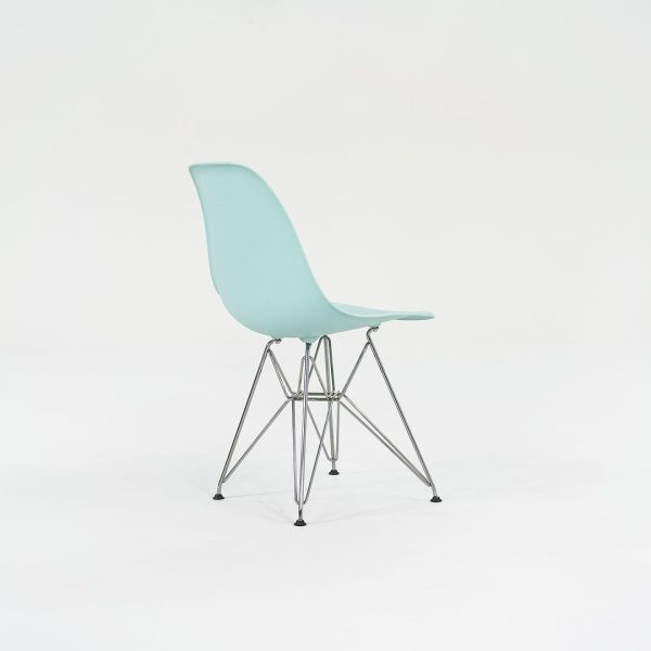 2018 Herman Miller Eames Plastic Dining Shell Chair with Eiffel Base in Aqua Sky Blue 3x available Discount