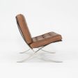 1990 Knoll Barcelona Lounge Chairs by Mies van der Rohe in Brown Leather and Stainless Model 250LS 4x Available Sale