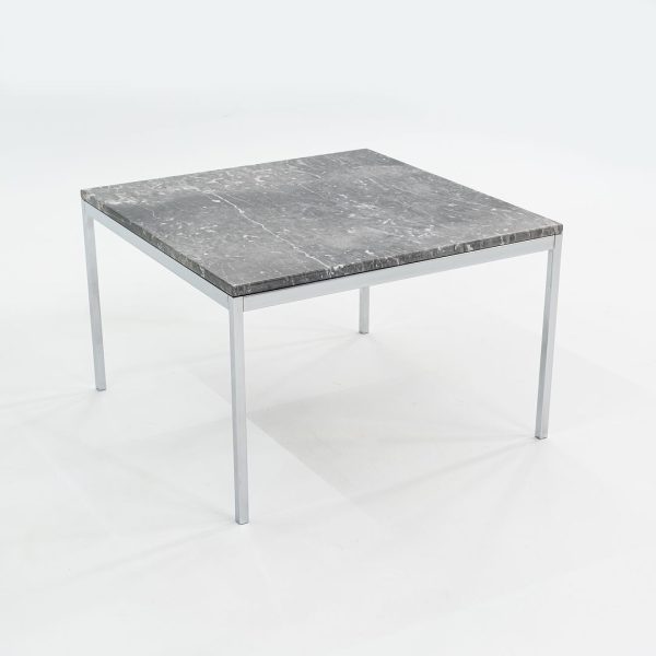 2016 Florence Knoll End Table 2515T by Florence Knoll for Knoll in Chromed Steel and Marble Sale