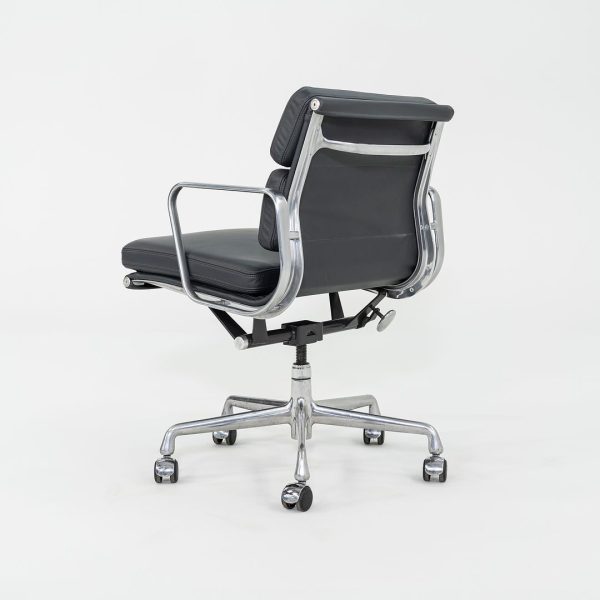 2010s Herman Miller Eames Soft Pad Management Desk Chair in Grey Leather Sale