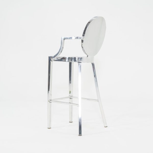 2010 One Armed Polished Kong Bar Stool by Philippe Starck for Emeco Hot on Sale