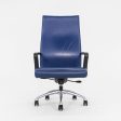 2015 Coalesse Chord Executive Office Chair by Michael Shields with Pneumatic Base in Blue Leather on Sale