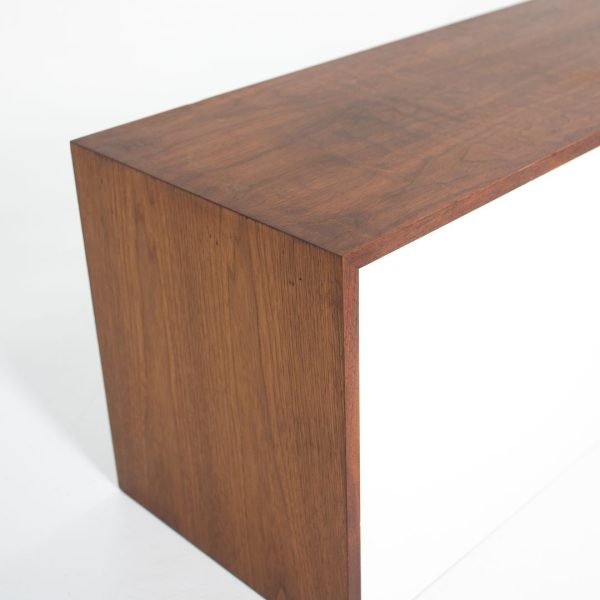 1960s Model 121 W-1 Hanging Cabinet by Florence Knoll for Knoll Steel, Walnut, Lacquer, Plastic on Sale