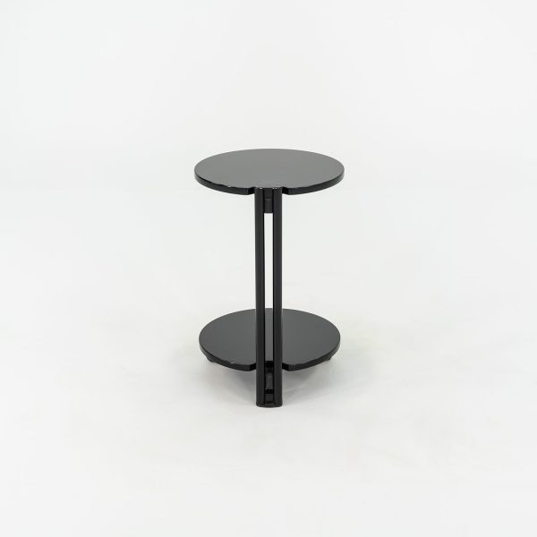 1980s Pace Collection Black Lacquered Occasional End Table on Casters Cheap