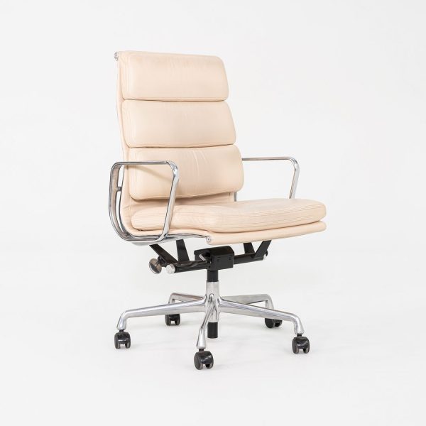 2010 Herman Miller Eames Soft Pad Executive Desk Chair in Wheat Leather with Pnuematic Base Hot on Sale