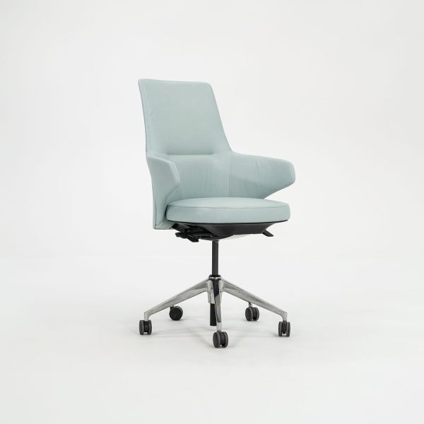 2018 Coalesse Steelcase Massaud Mid-Back Desk Chair with Integrated Arms and 5-Star Base, 5X Available Discount