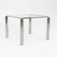 1980s Richard Schultz Prototype Dining Table in Polished Stainless Steel with Glass Cheap