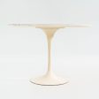 1960s Saarinen Dining Table, Model 173F by Eero Saarinen for Knoll International with Cast Iron Base and 42 inch White Laminate Top For Sale