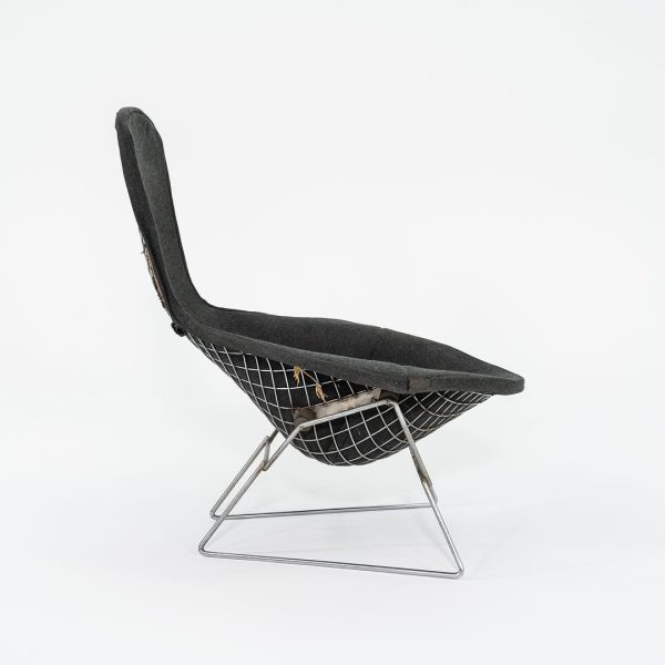 1961 423LU Bertoia Bird Chair
424YU Bertoia Bird Ottoman by Harry Bertoia for Knoll Steel, Rubber, Padding, Fabric Cheap