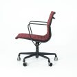 1998 Eames Aluminum Group Management Desk Chair by Ray and Charles Eames for Herman Miller in Dark Red Fabric with Dark Enamel Frame Online