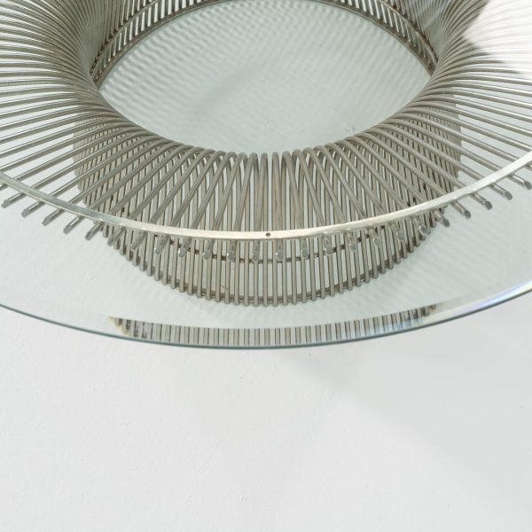 1970s Platner Coffee Table, Model 3714T by Warren Platner for Knoll in Glass with Nickel Chrome Steel Base Online