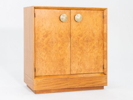 C. 1941 Gilbert Rohde for Herman Miller Paldao Burled Acacia Stereo Cabinet, Model 4103 Discount