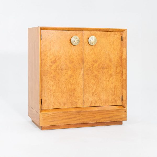 C. 1941 Gilbert Rohde for Herman Miller Paldao Burled Acacia Stereo Cabinet, Model 4103 Discount