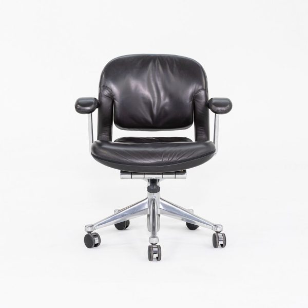 1990s Bill Stumpf for Herman Miller Equa Office   Desk Chair in Leather and Polished Aluminum 11x Available Online Sale