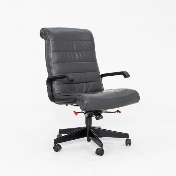 2003 Richard Sapper for Knoll Executive Desk Chair in Grey Leather 2x Available For Discount