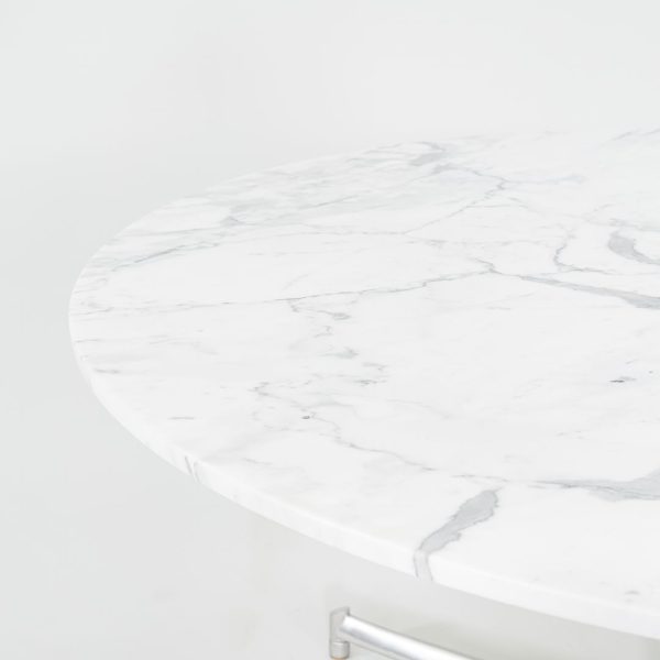 1968 T105 Dining Table by Preben Fabricius and Jorgen Kastholm for Kill International in White Marble and Aluminum Online Hot Sale