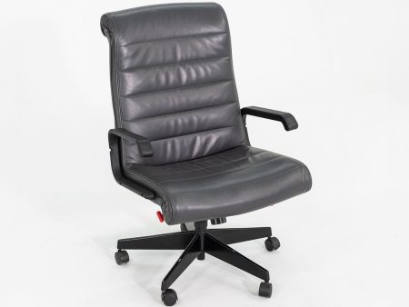 2003 Richard Sapper for Knoll Executive Desk Chair in Grey Leather 2x Available For Discount