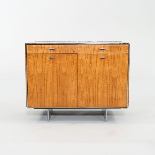 1970s Davis Allen of SOM Custom Oak and Chrome Cabinet for General Fireproofing Co. For Cheap