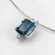 London Blue Topaz and CZ Pendant Online Sale