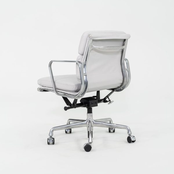 2010s Herman Miller Eames Soft Pad Management Desk Chair in Light Grey Leather 3x Available Online Hot Sale