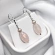 Rose Quartz, Pink Pearl and Sterling Silver Earrings Online now