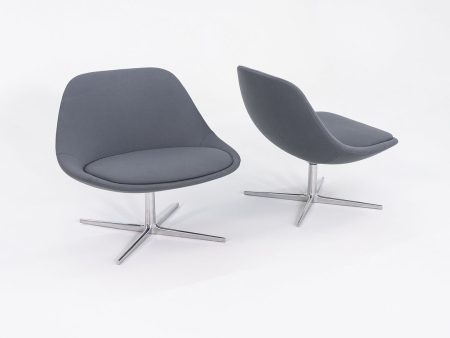 2017 Noe Duchaufour-Lawrance for Bernhardt Design Chiara Lounge Chairs in Grey Fabric 4x Available Online Hot Sale