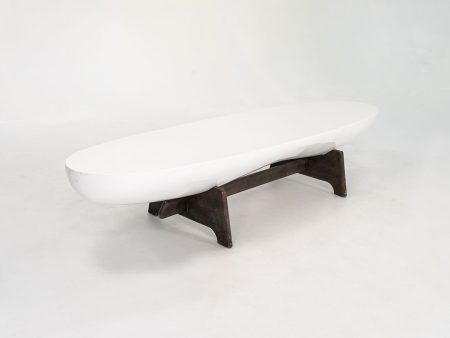 2020 Danica Coffee Table by Thomas Bina for Sonder in Oak and Fiberglass Supply